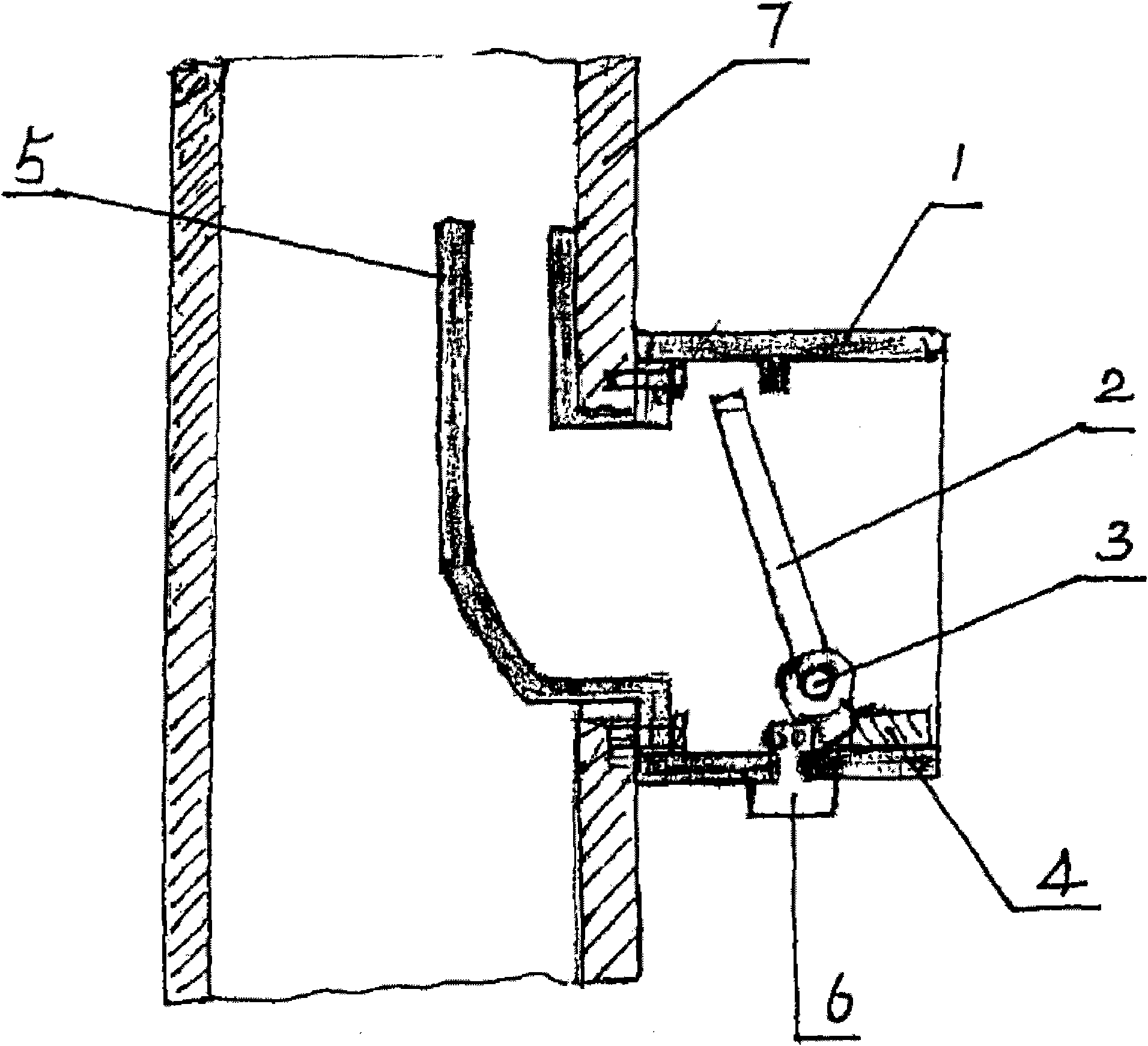 Valve device for exhaust duct