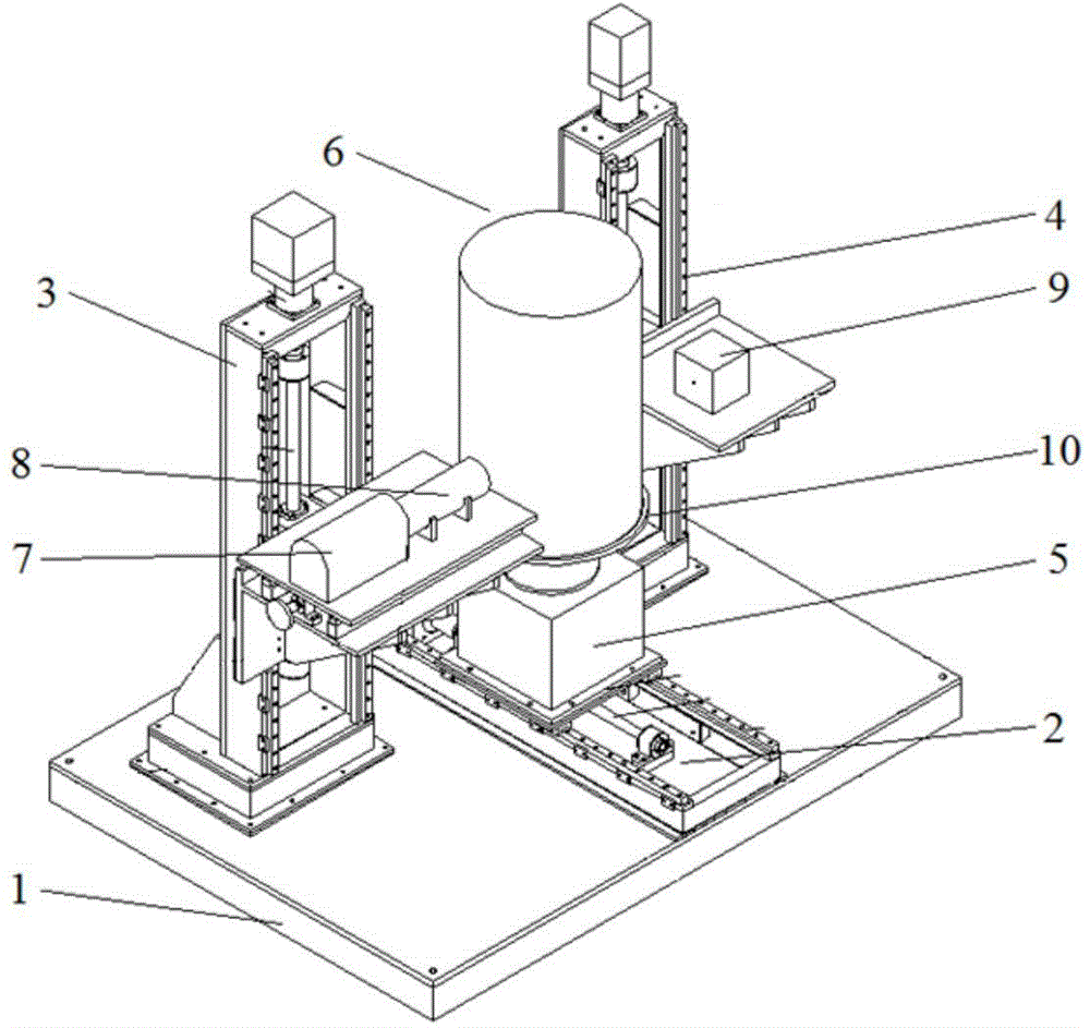 Radioactive waste bin batch-conveying and measuring device