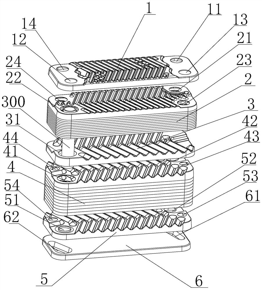 Plate heat exchanger with water storage tank