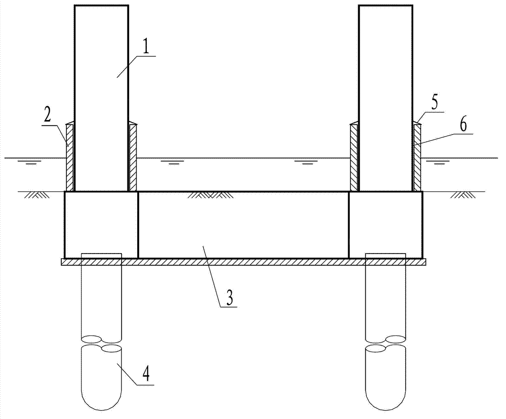 Bridge pier column under high-concentration salt solution corrosion environment