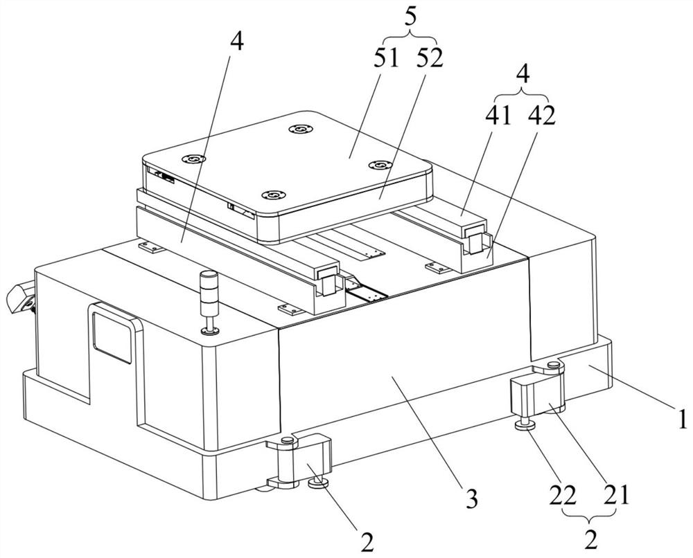 Dismounting and mounting device