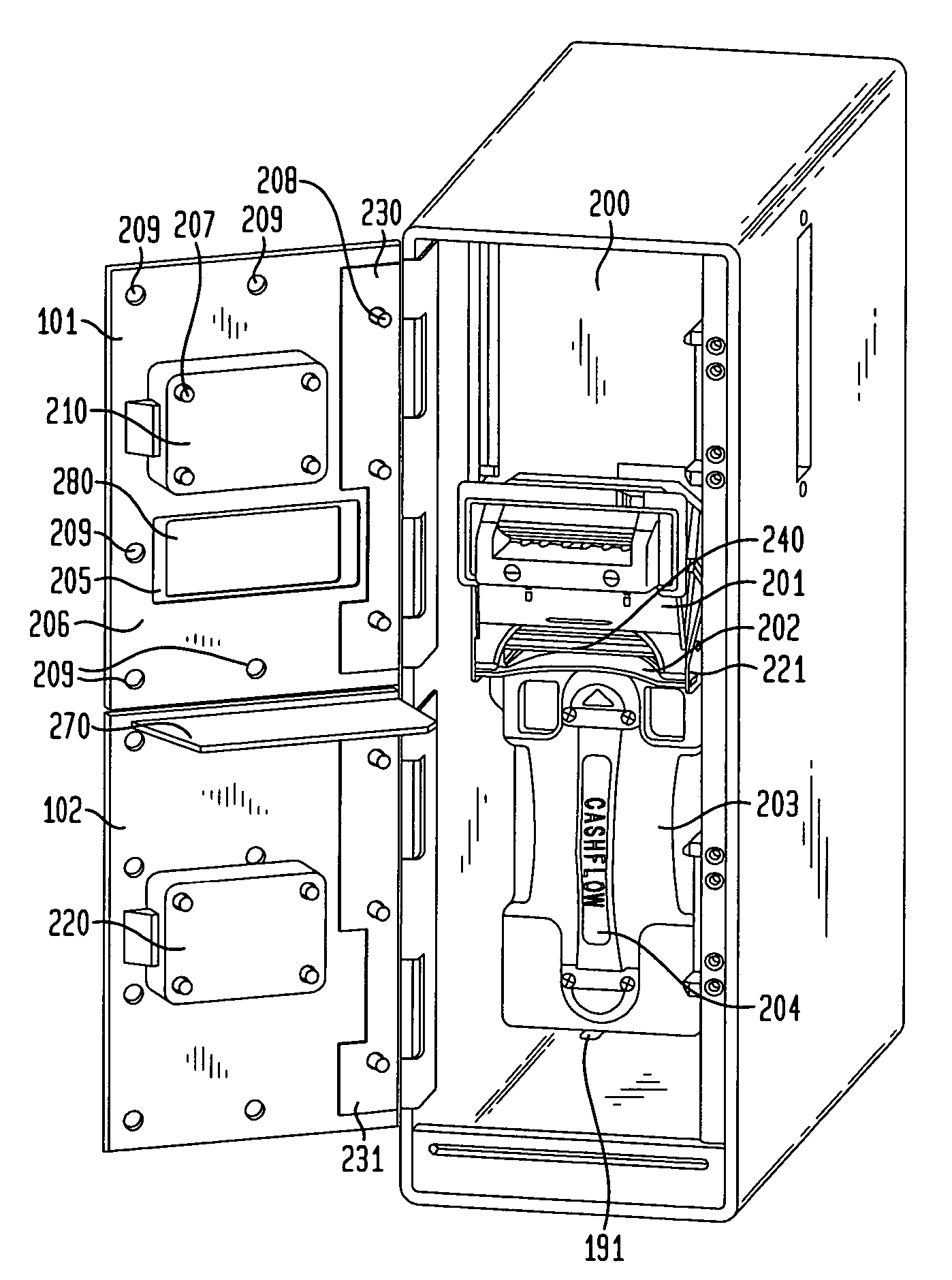 Two door electronic safe