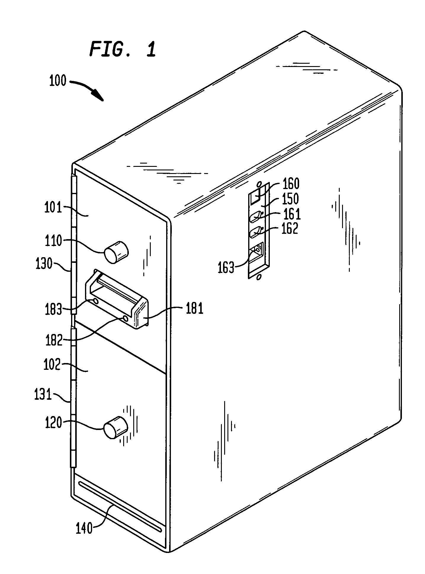 Two door electronic safe