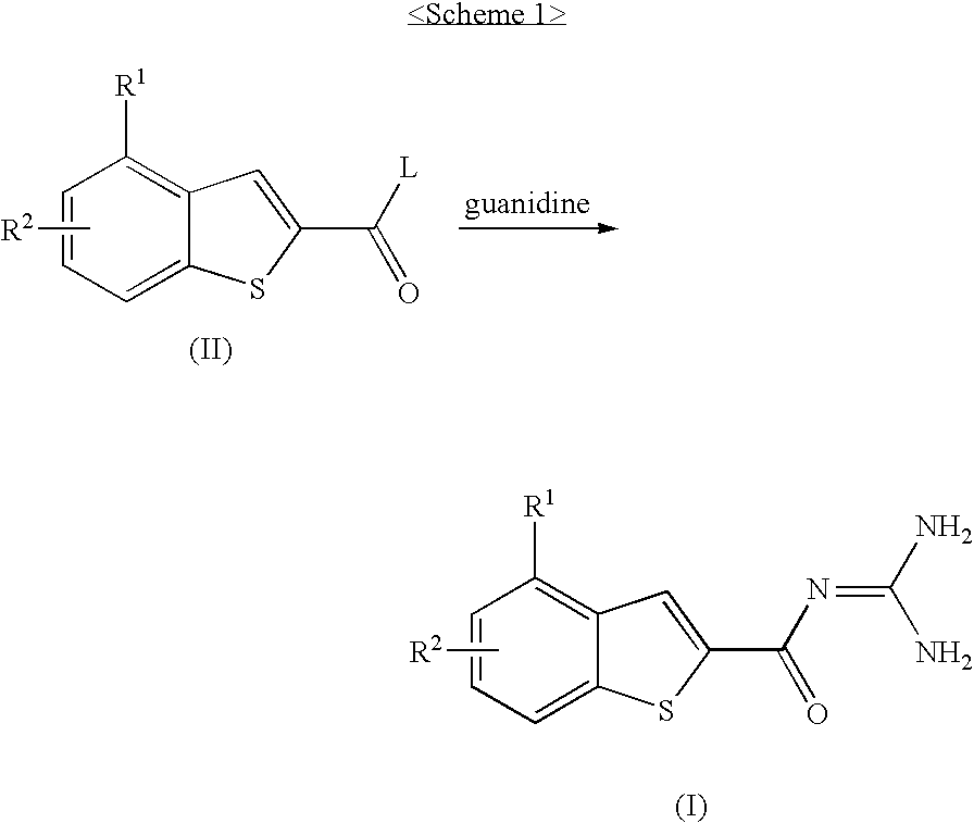 Benzothiophen-2-carbonylguanidine derivatives, preparation thereof, and pharmaceutical composition containing the same