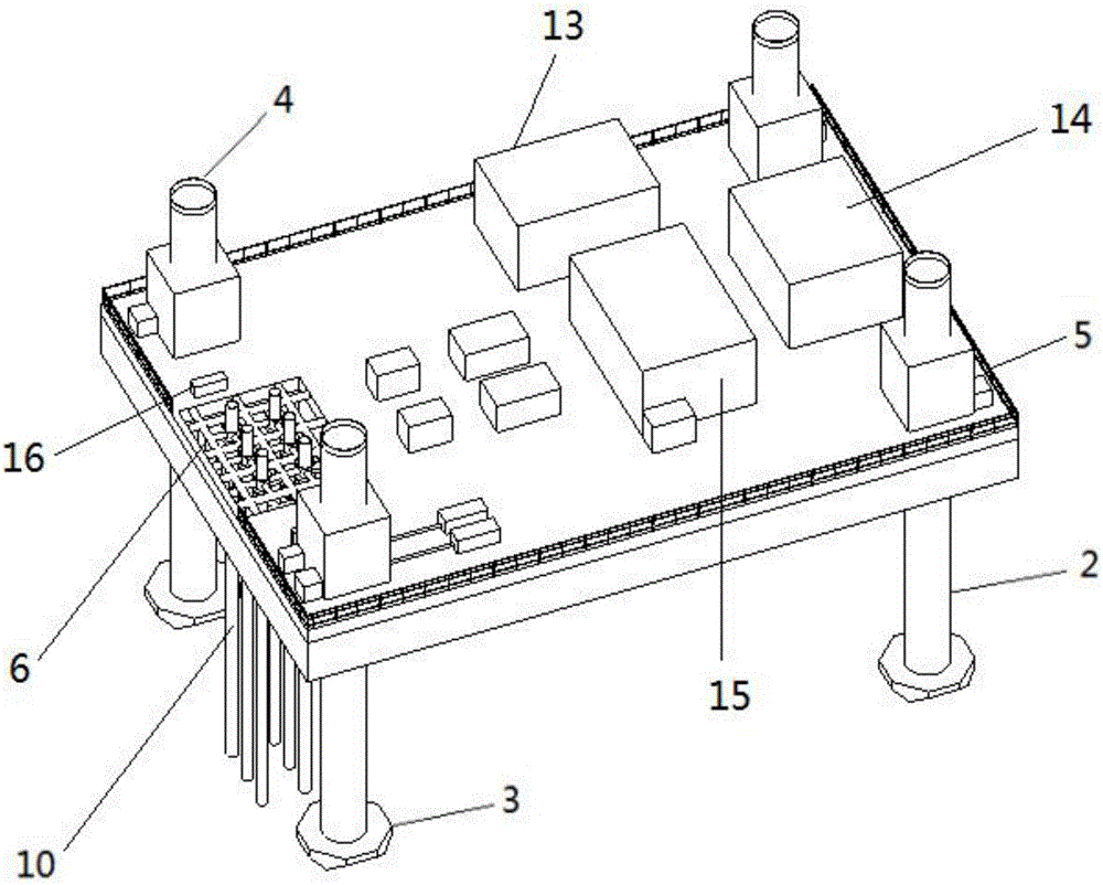 Movable wellhead platform for offshore marginal oilfield development and use method thereof