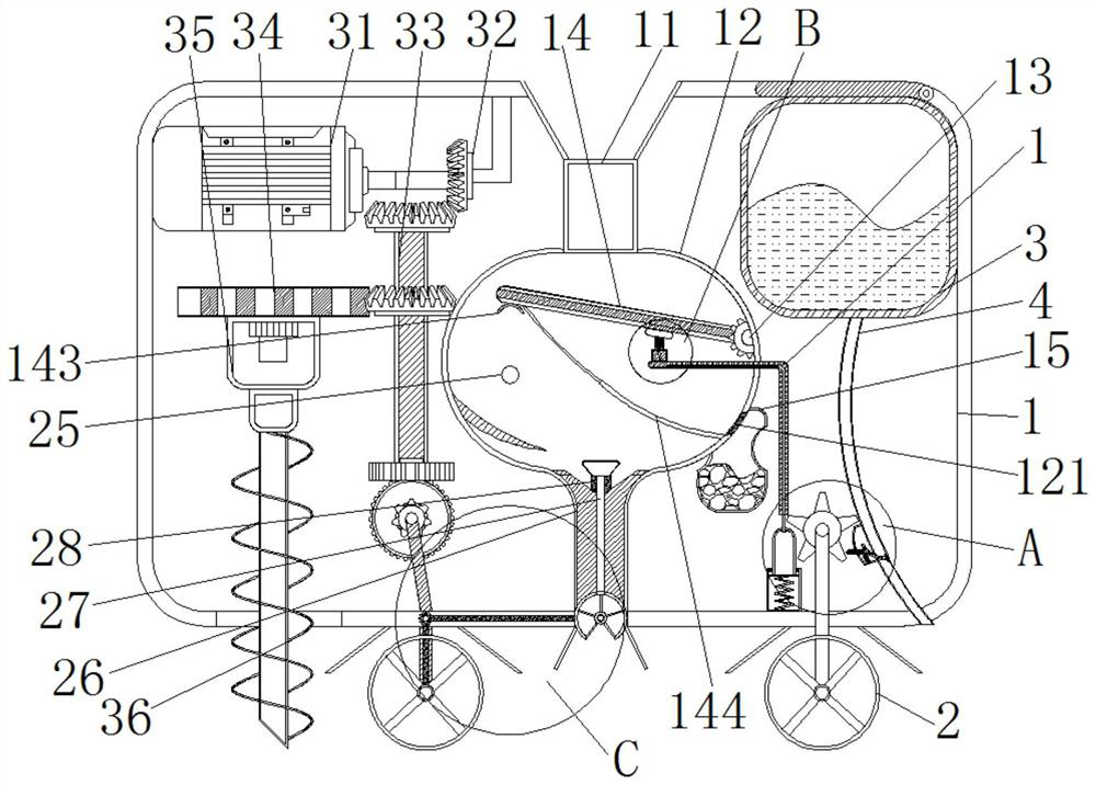 Quantitative automatic seeder used for peanuts