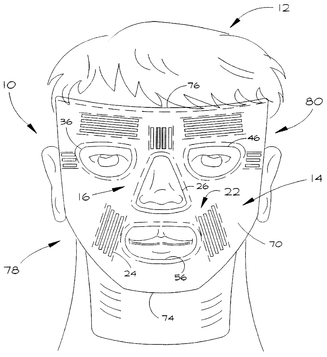 Cosmetic and therapeutic mask assembly with accessible and positionable magnetic pocket means