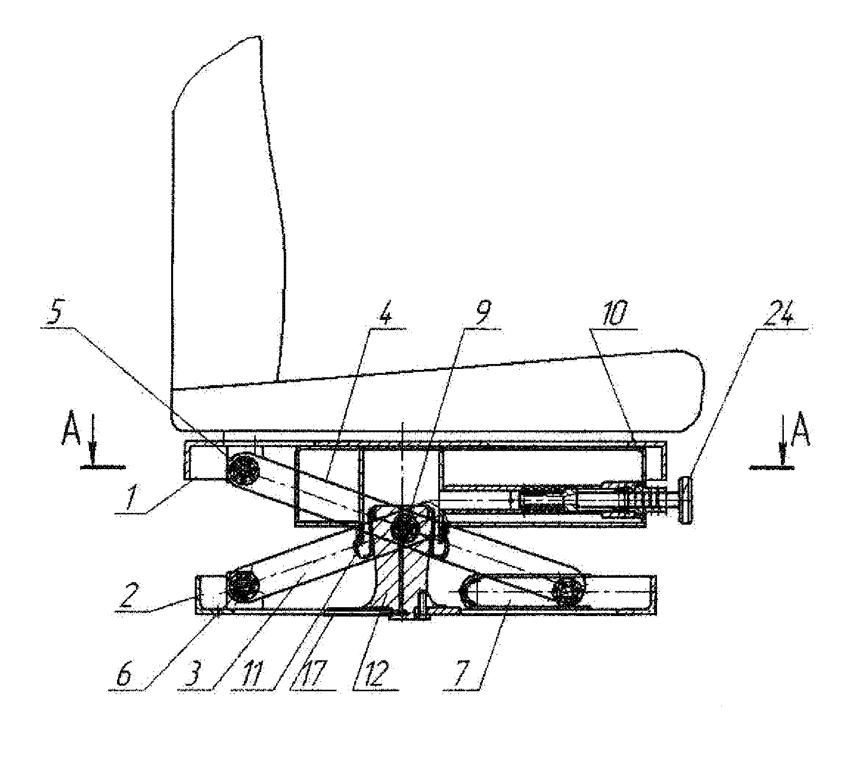 Vehicle seat suspension