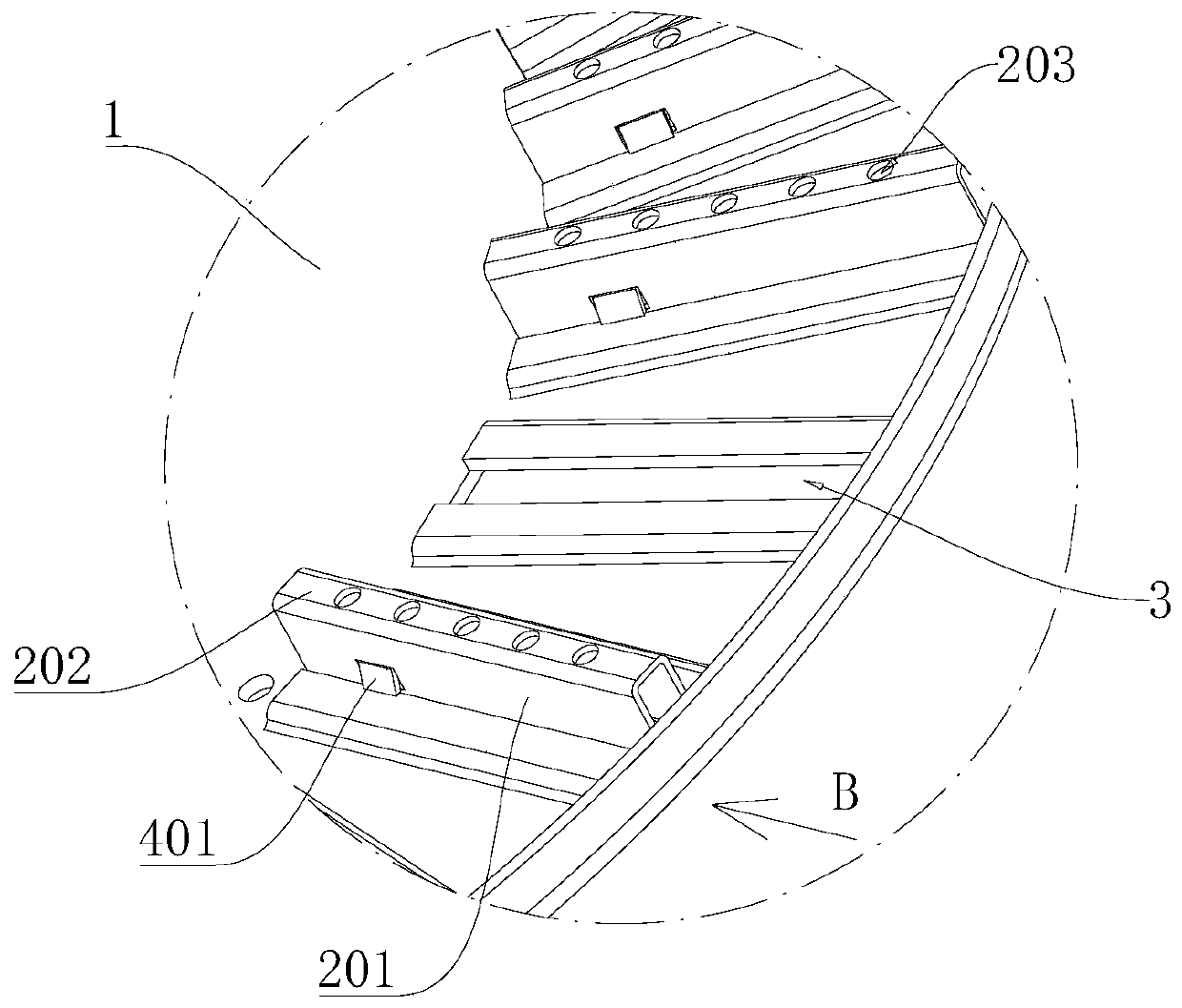 Lamp heat dissipation structure and ceiling lamp