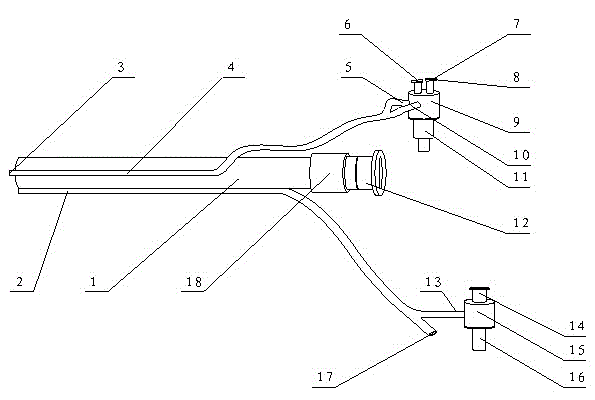 Disposable three-cavity gastroscope and enteroscope sleeve