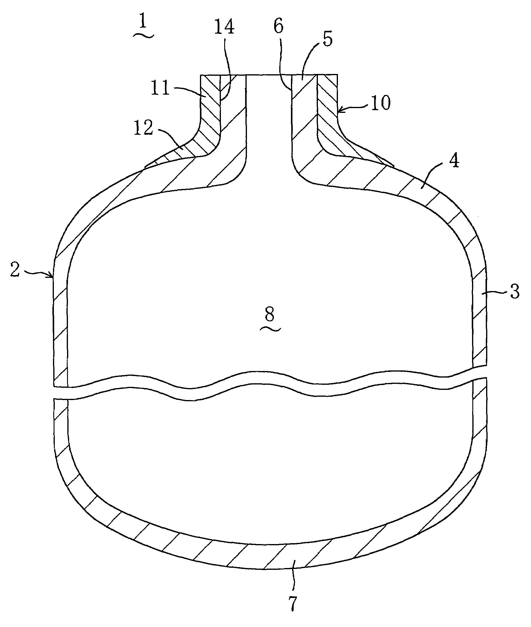 High-pressure tank and method for fabricating the same