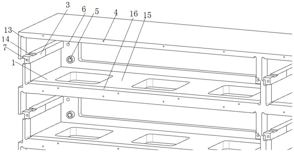 A kind of honeycomb support and module assembly for installing module assembly