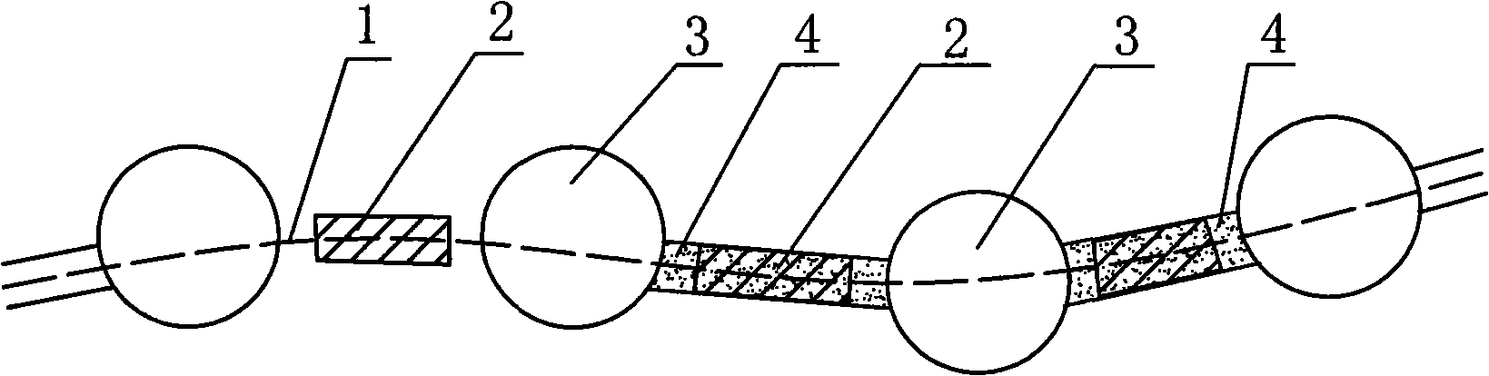 Crack pouring treating method for crack of construction