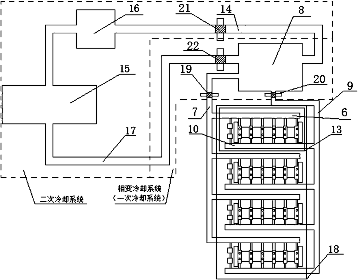 Extra-high-voltage silicon carbide converter valve cooling system