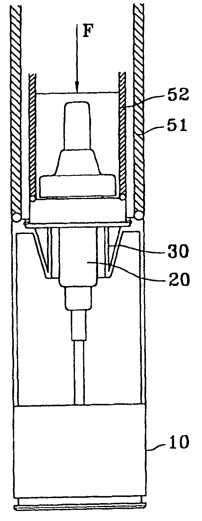 System and method for making, mounting and filling fluid product dispensing device