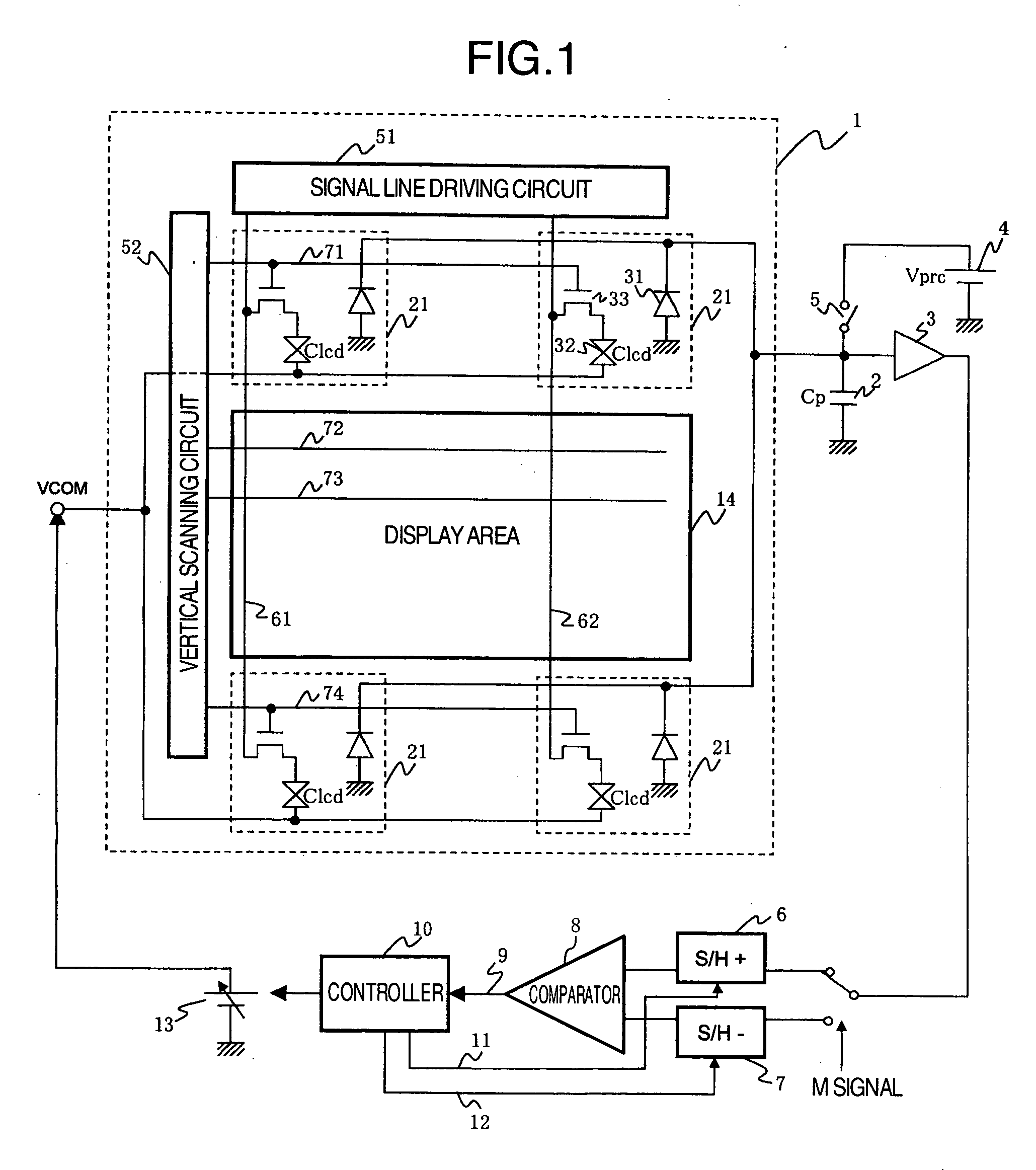 Display device and method for adjusting a voltage for driving a display device