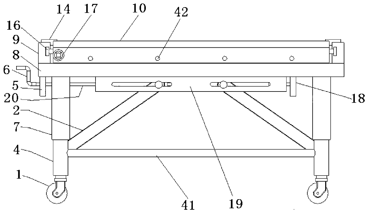 Air cushion type operation patient transfer trolley