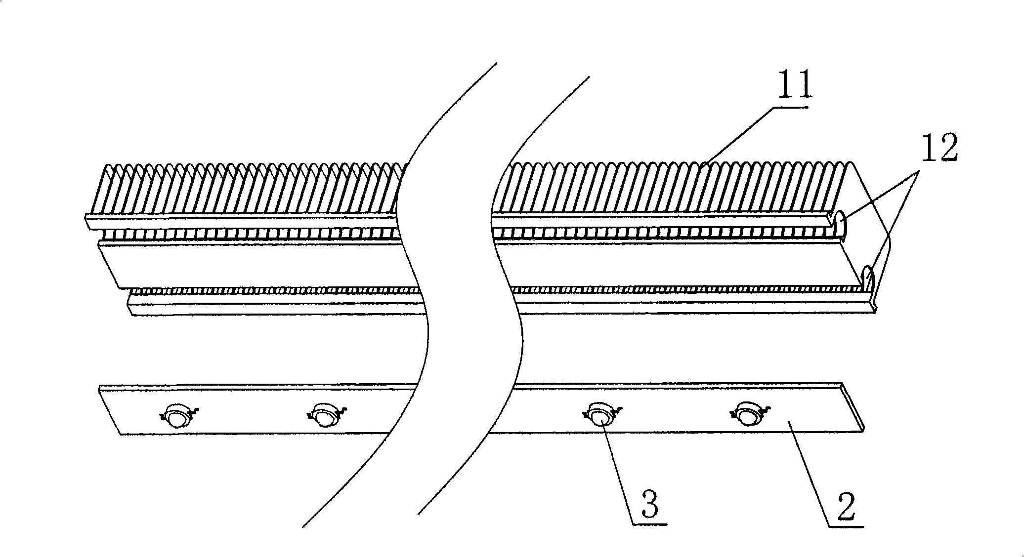 Radiating method of LED radiator and radiator for implementing same