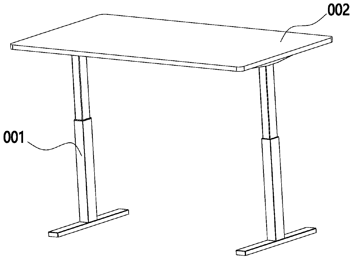 Pneumatic lifting table frame and lifting table