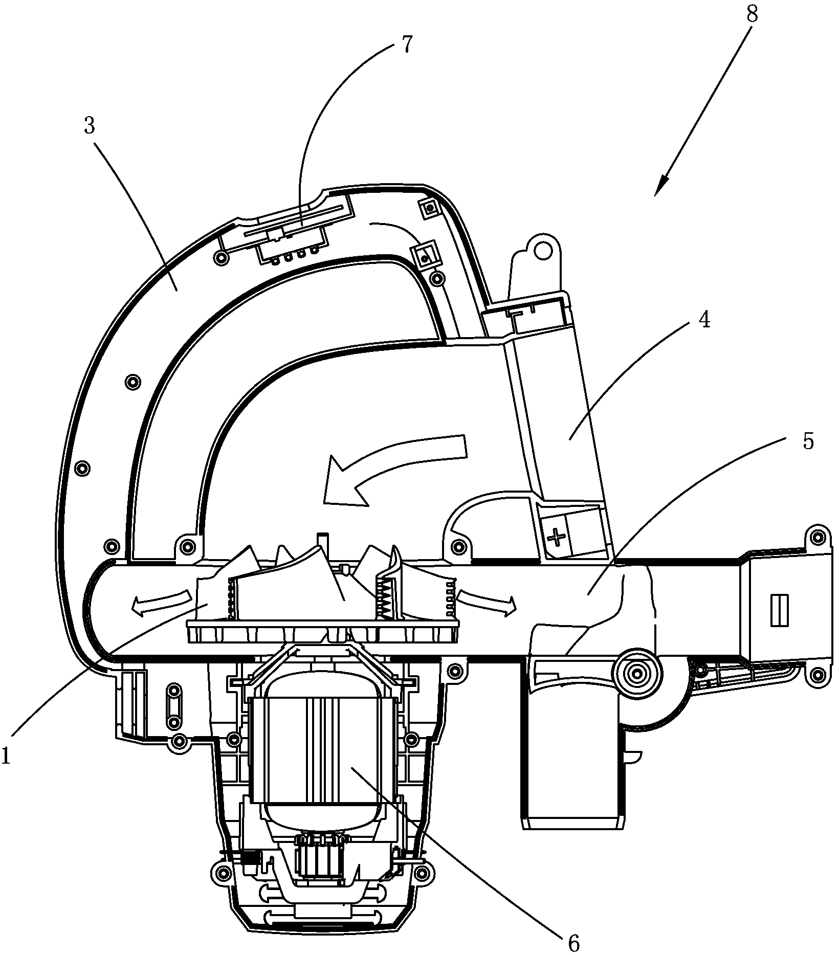 Centrifugal impeller and blowing and inducing device comprising same