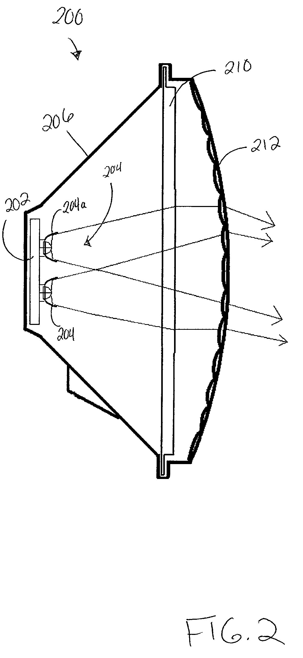 Light emitting diode module with improved light distribution uniformity