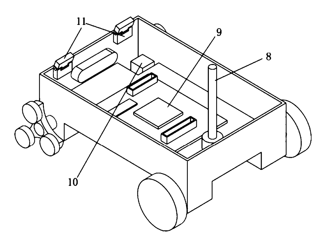 Domestic stair-climbing robot device and storage box balance control method thereof