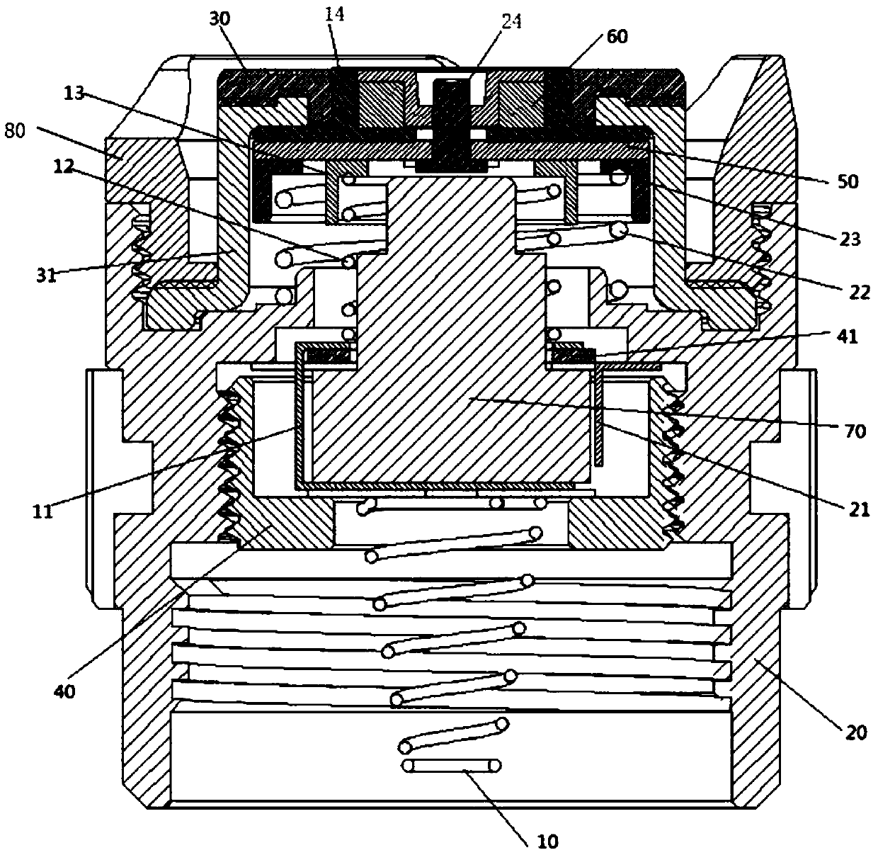 Integrated magnetic attraction direct-charging tail press