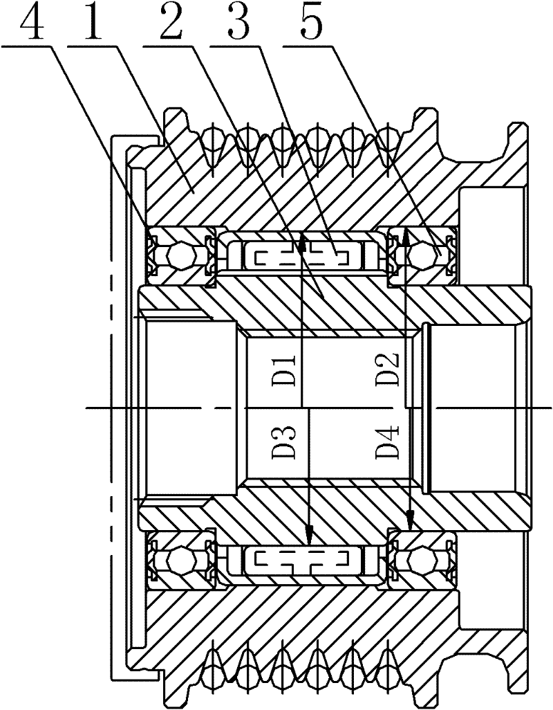 Reliable positioning of one-way pulley and its pulley assembly