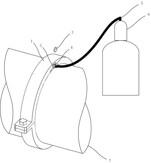 Gas pipeline under-pressure leaking stoppage device and leaking stoppage method thereof