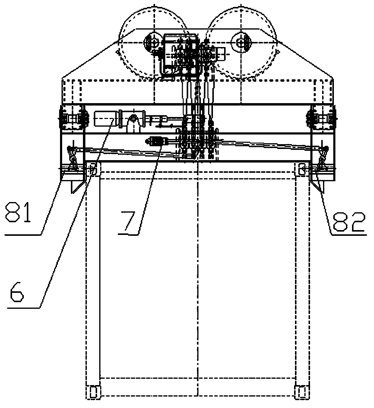 Automatic container dumping hanging tool