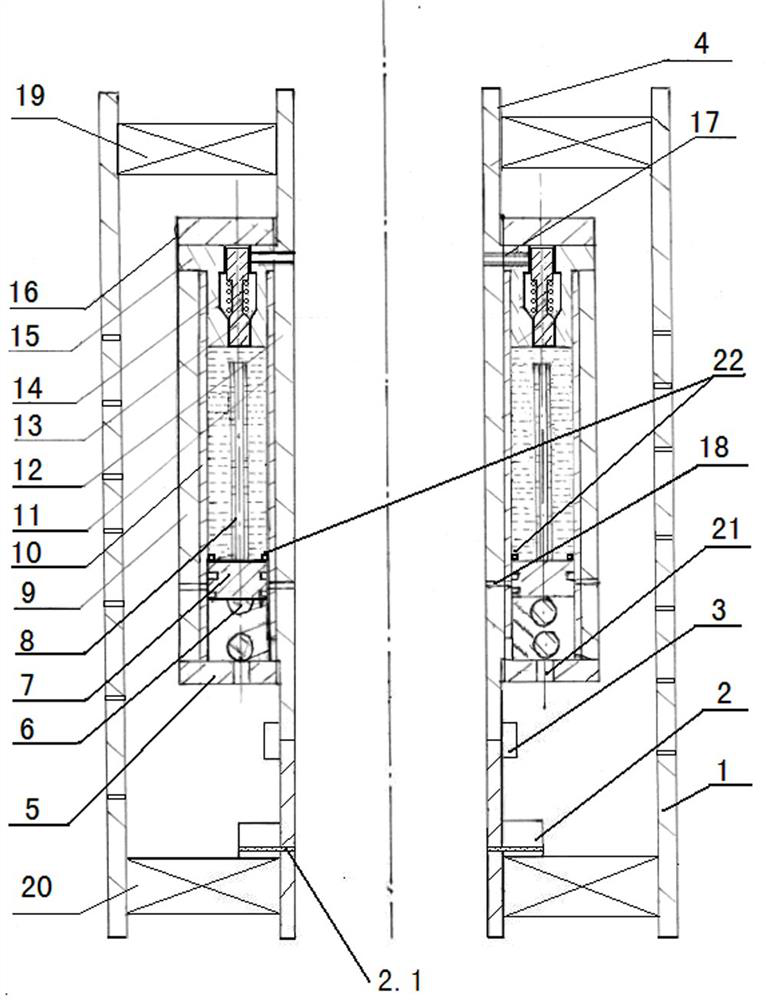 Acidic salt scale prevention and descaling device for water injection well