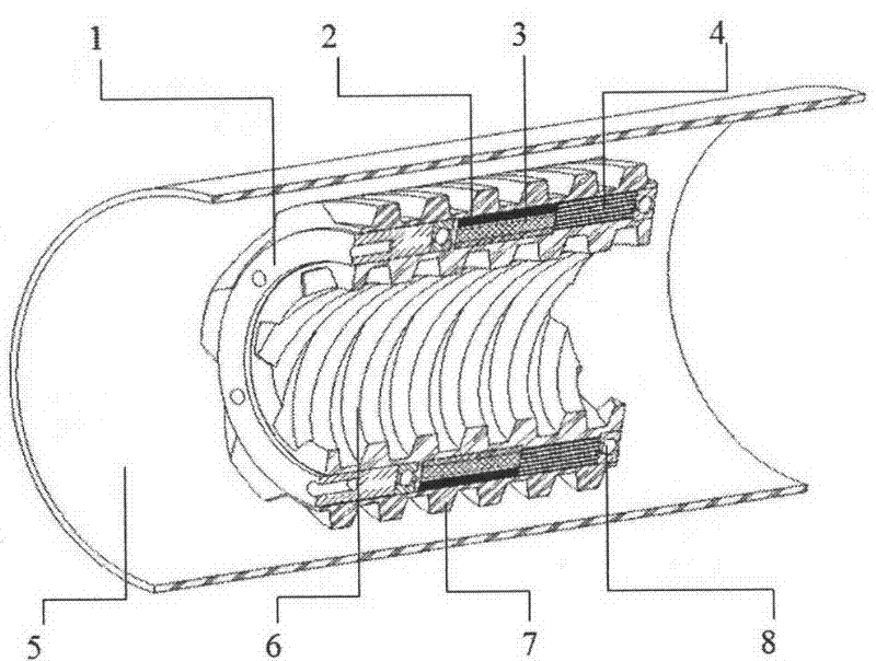 Miniature robot facing tiny pipes of inner cavity of human body and motion method of miniature robot