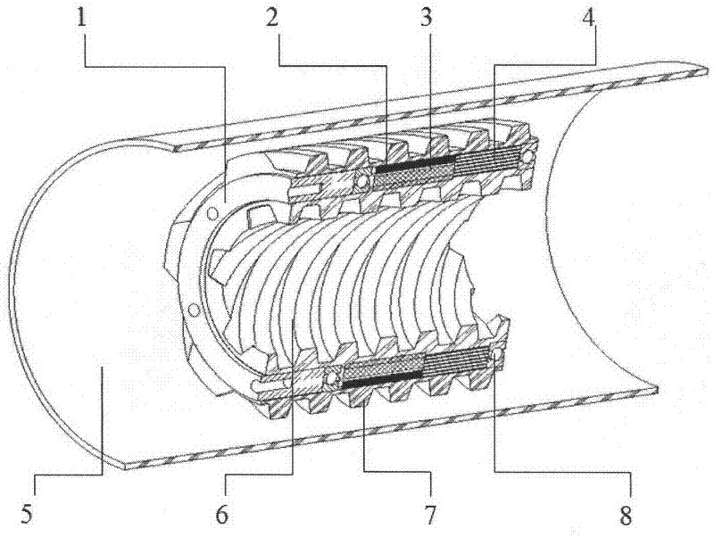 Miniature robot facing tiny pipes of inner cavity of human body and motion method of miniature robot