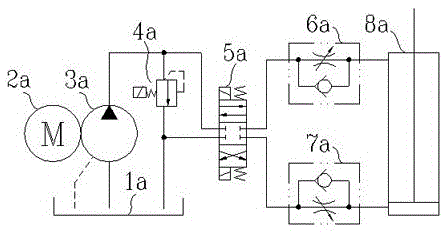 Oil cylinder reversing and volume speed adjusting hydraulic system