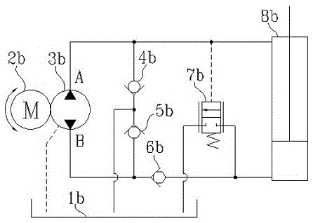 Oil cylinder reversing and volume speed adjusting hydraulic system