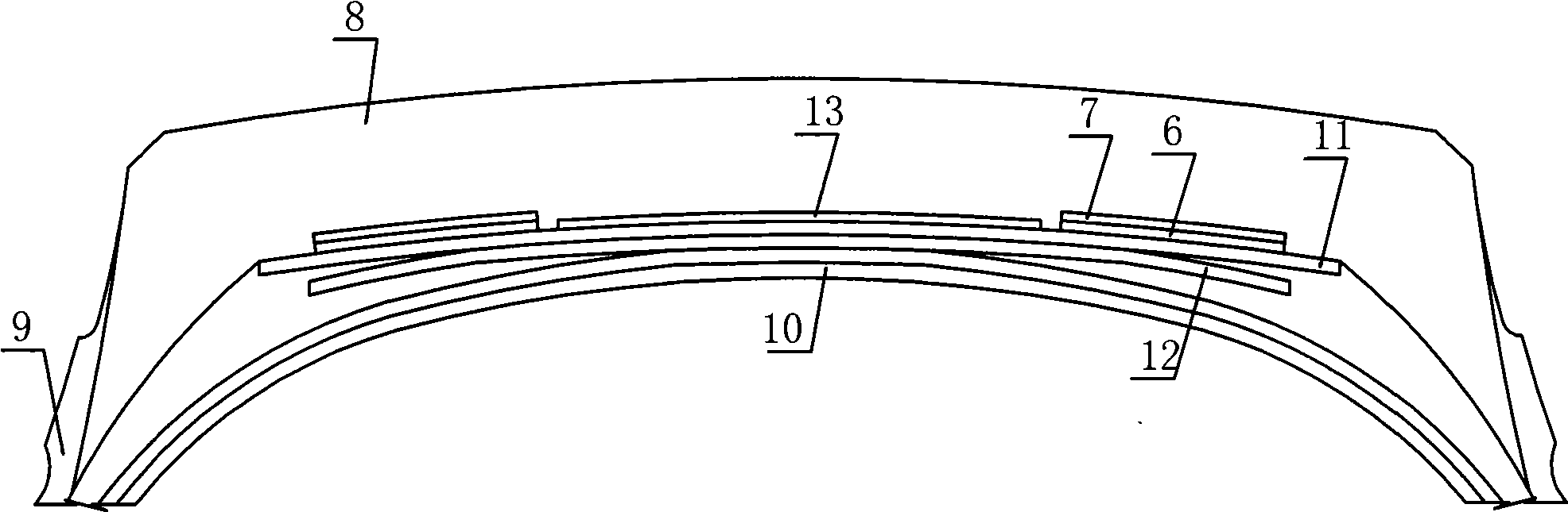 0 degree belt edge filter of all steel radial tire and its preparation technique and tire using the same