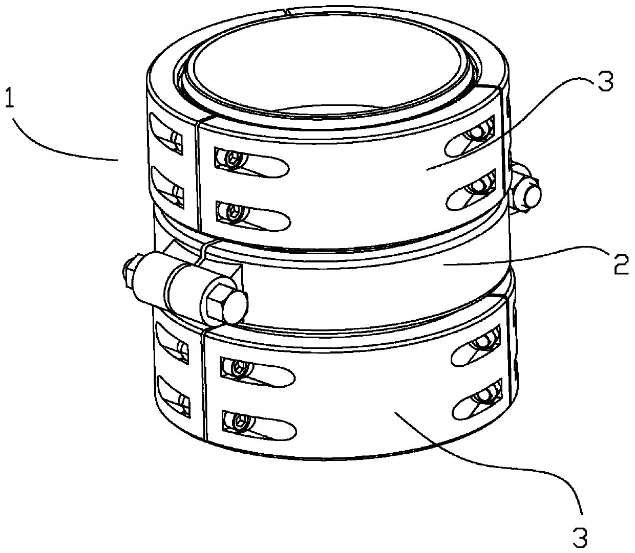 Groove type wedged surface interface