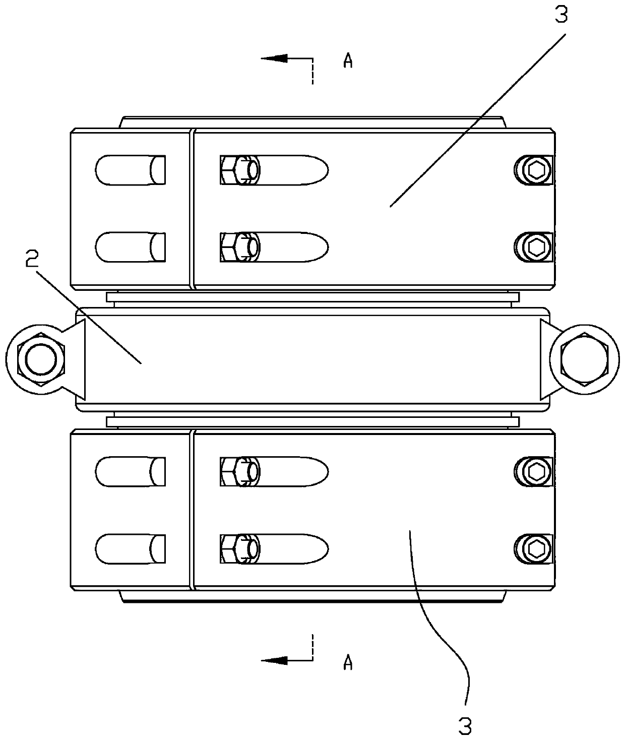 Groove type wedged surface interface