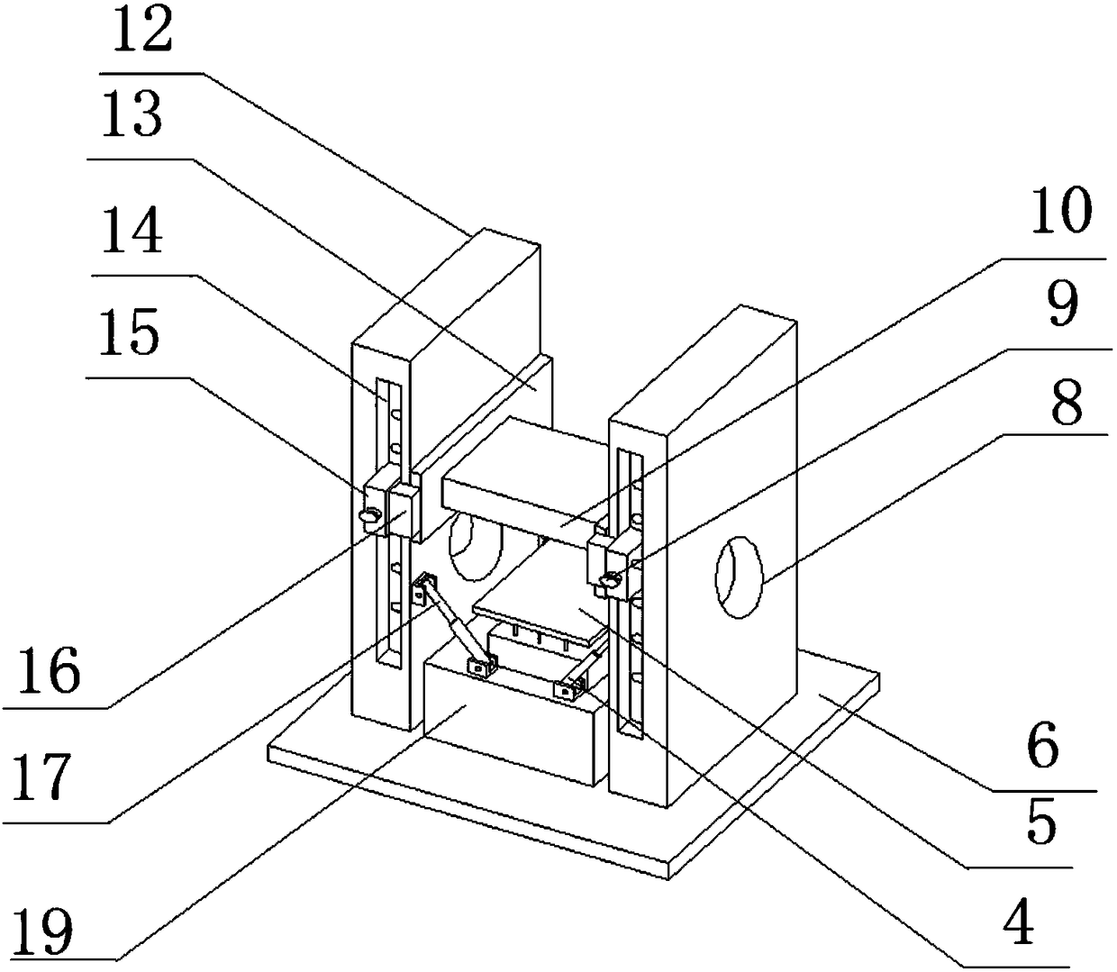 Power conveying device with adjustable support directions and angles