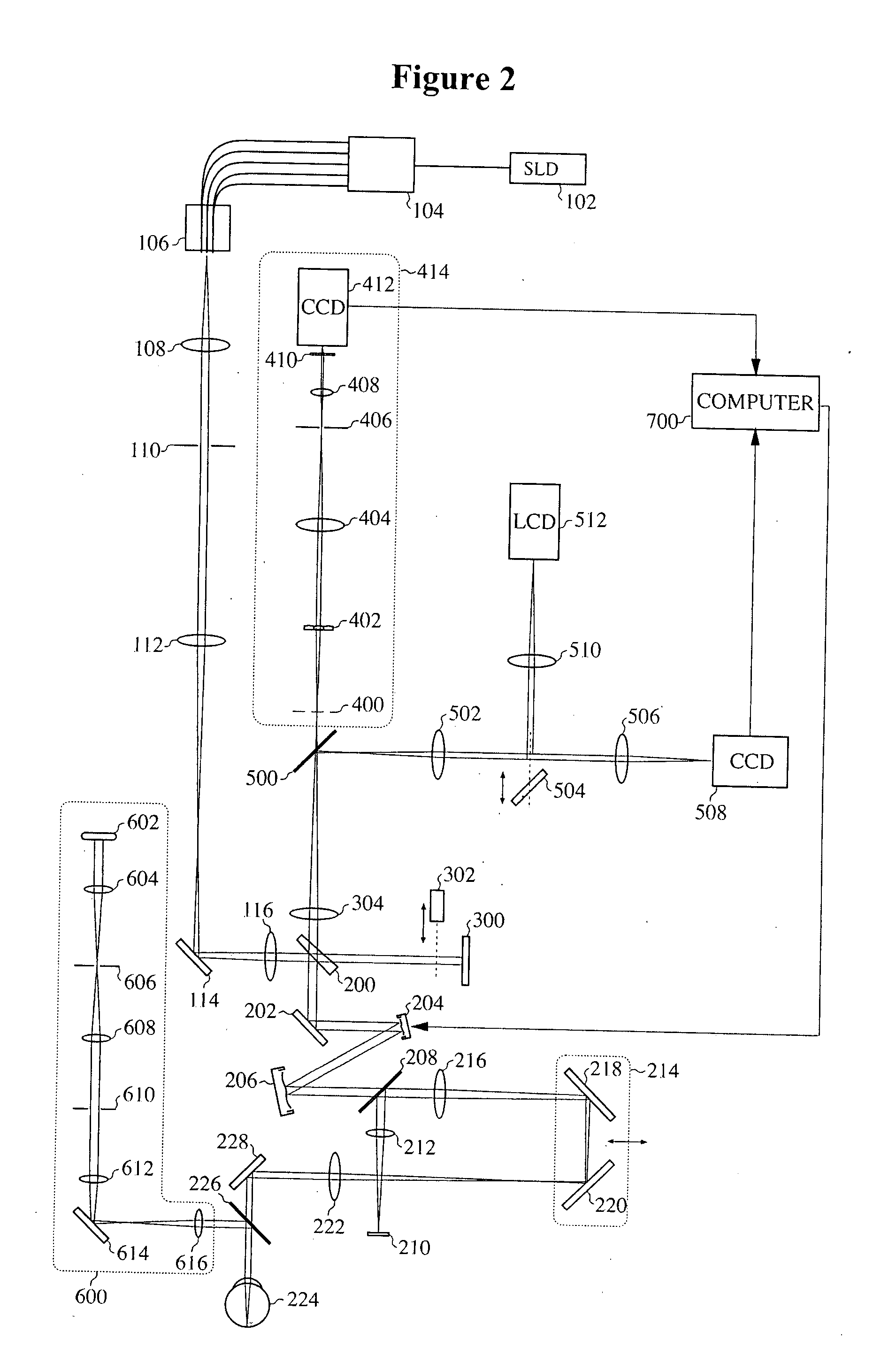 Multi-object wavefront sensor with spatial filtering