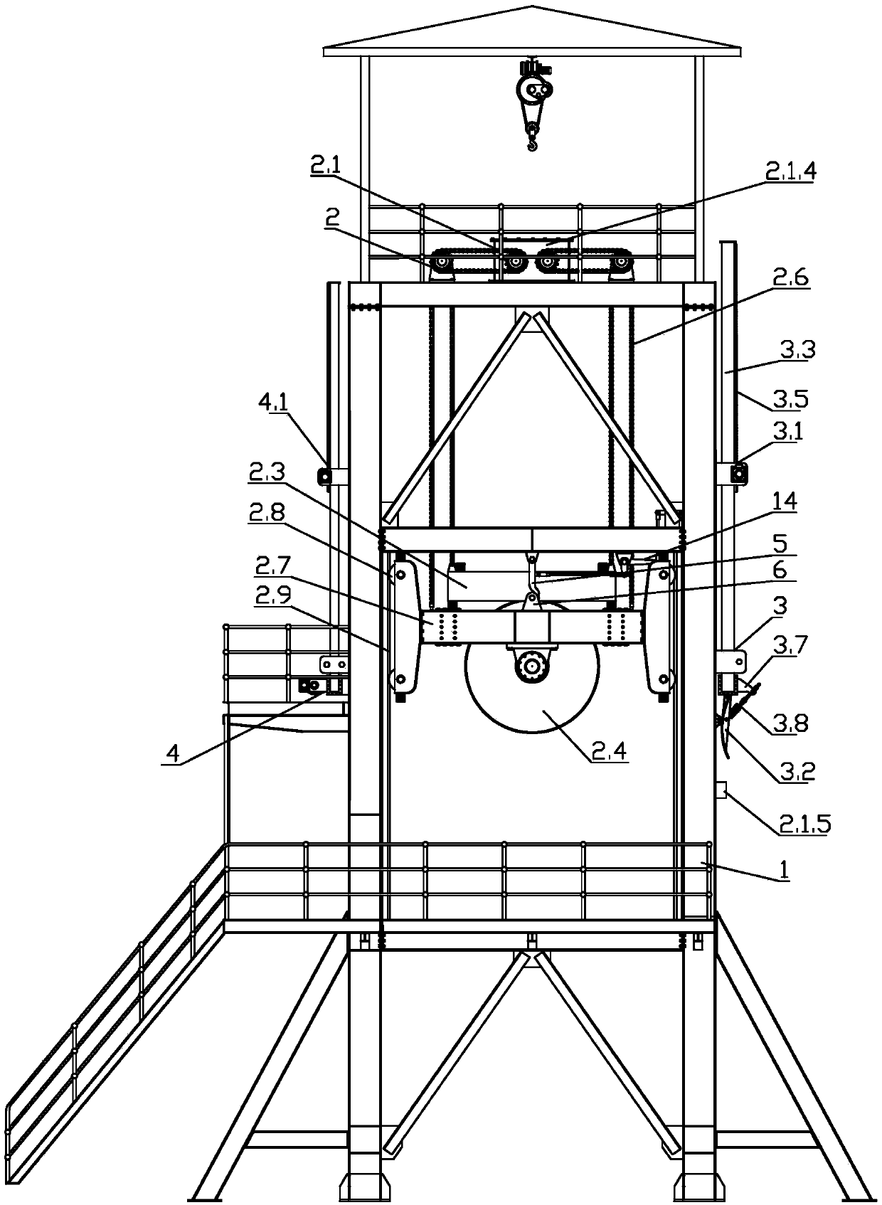 Coal conveying train coal leveling equipment