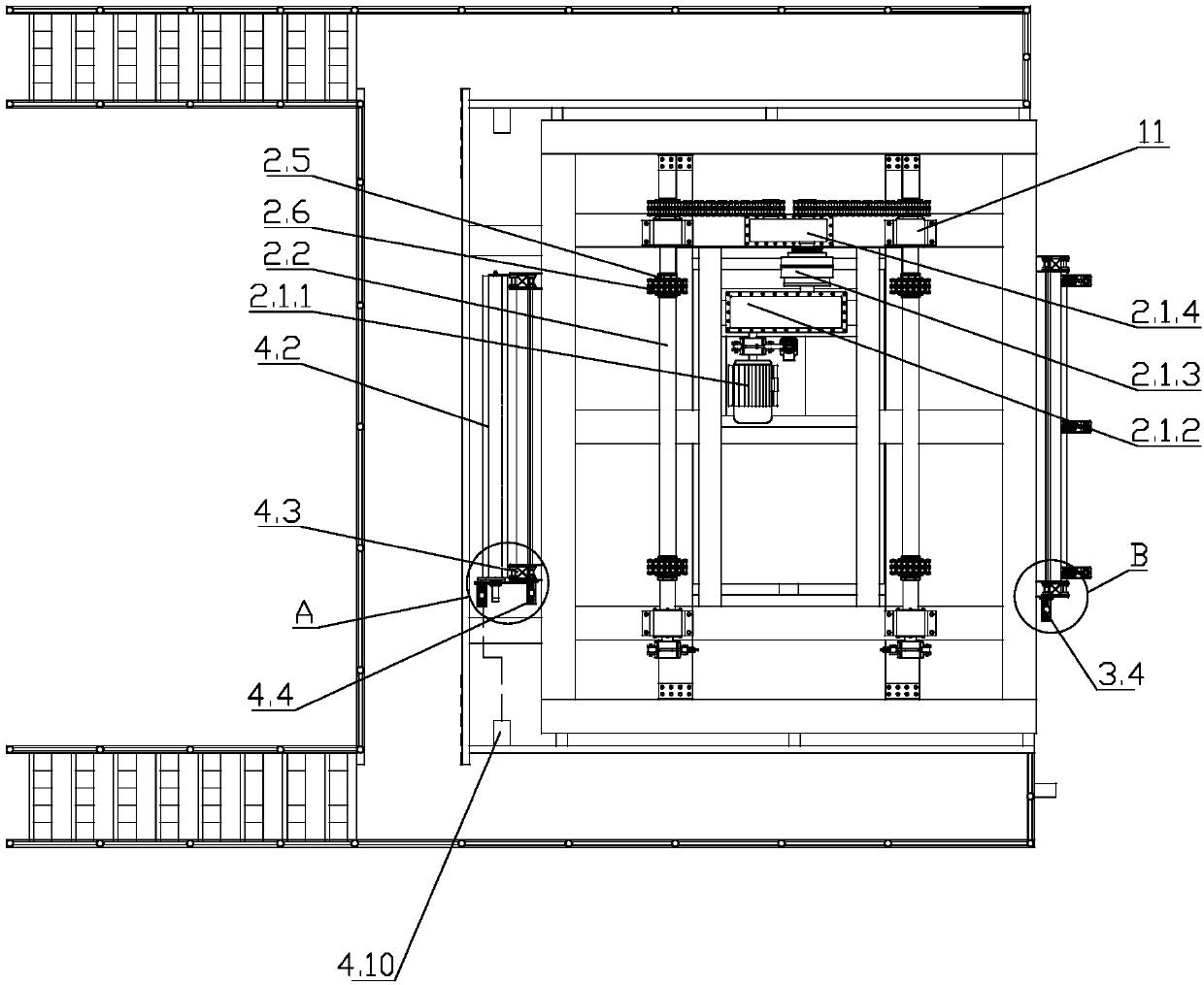 Coal conveying train coal leveling equipment