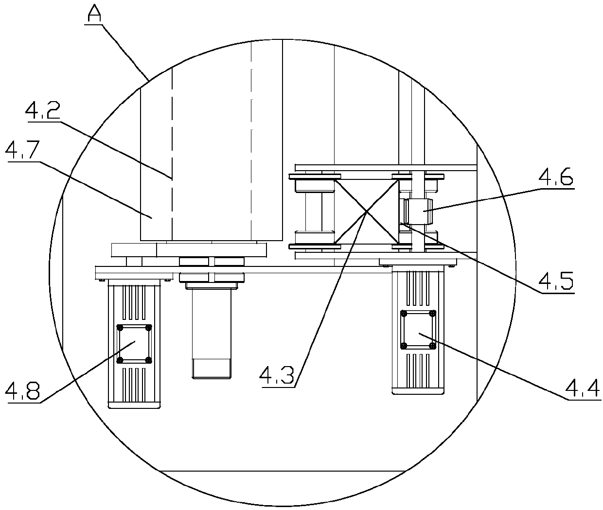 Coal conveying train coal leveling equipment