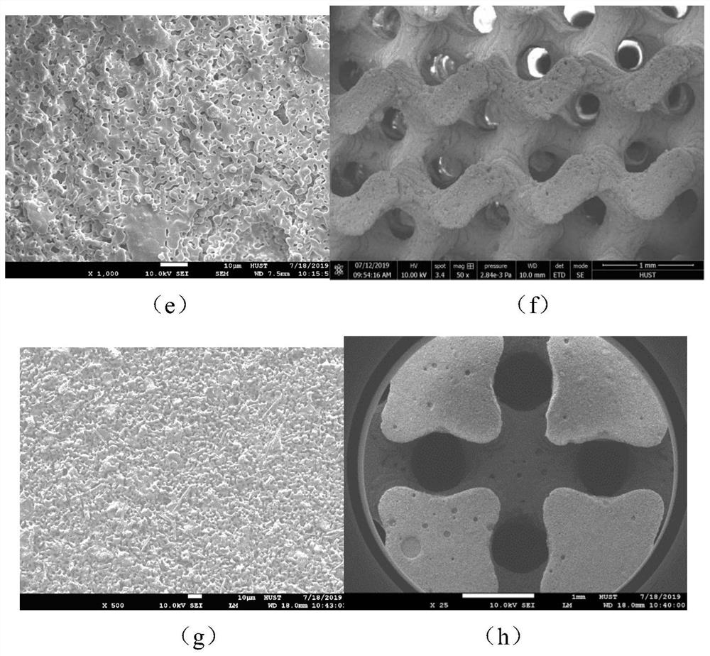 Biocomposite ceramic scaffold with controllable degradation performance and strength and preparation method thereof