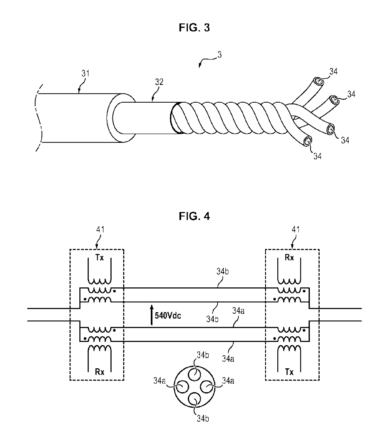 Device for transmission by power-line communication in an aircraft