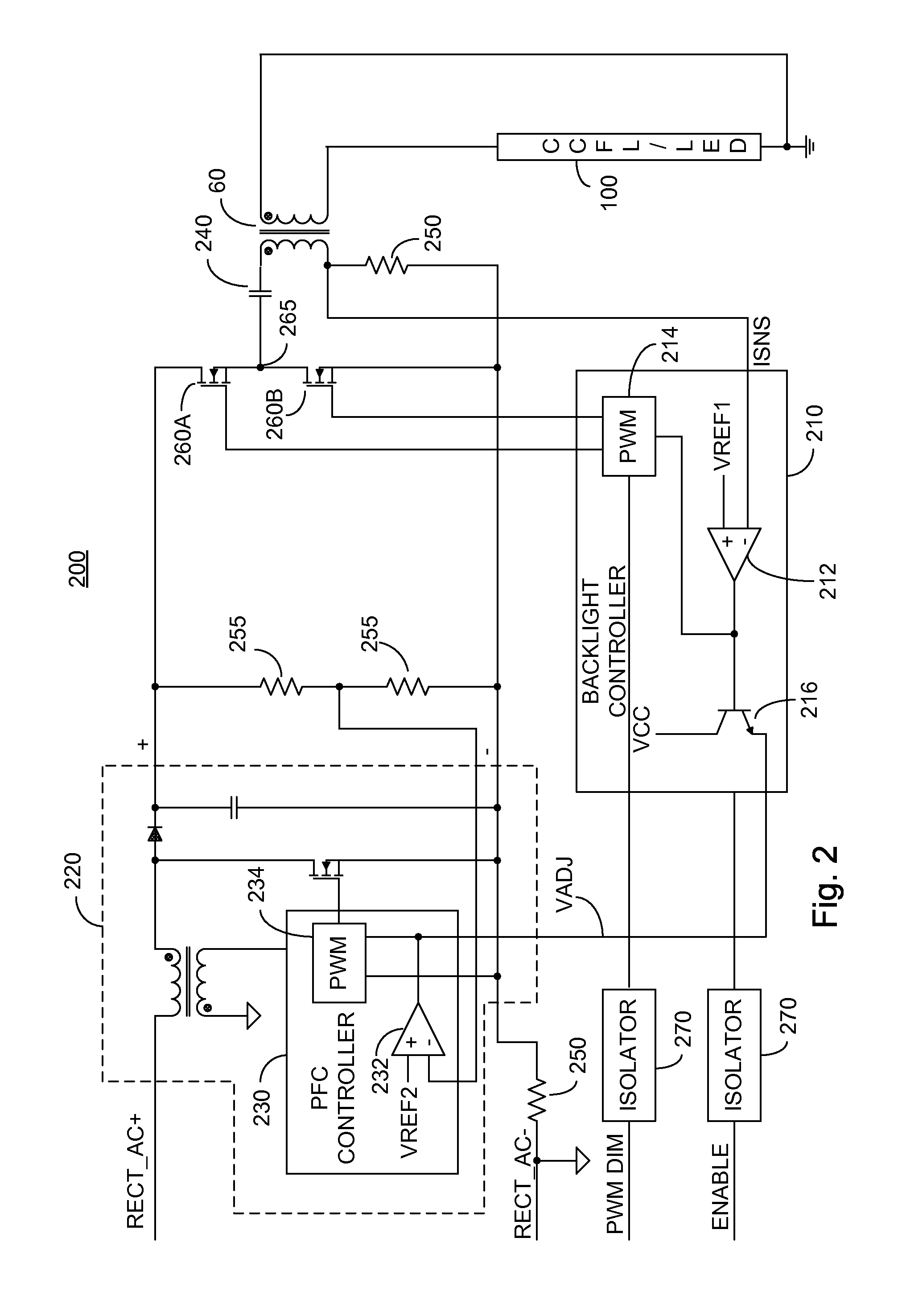 Integrated backlight control system