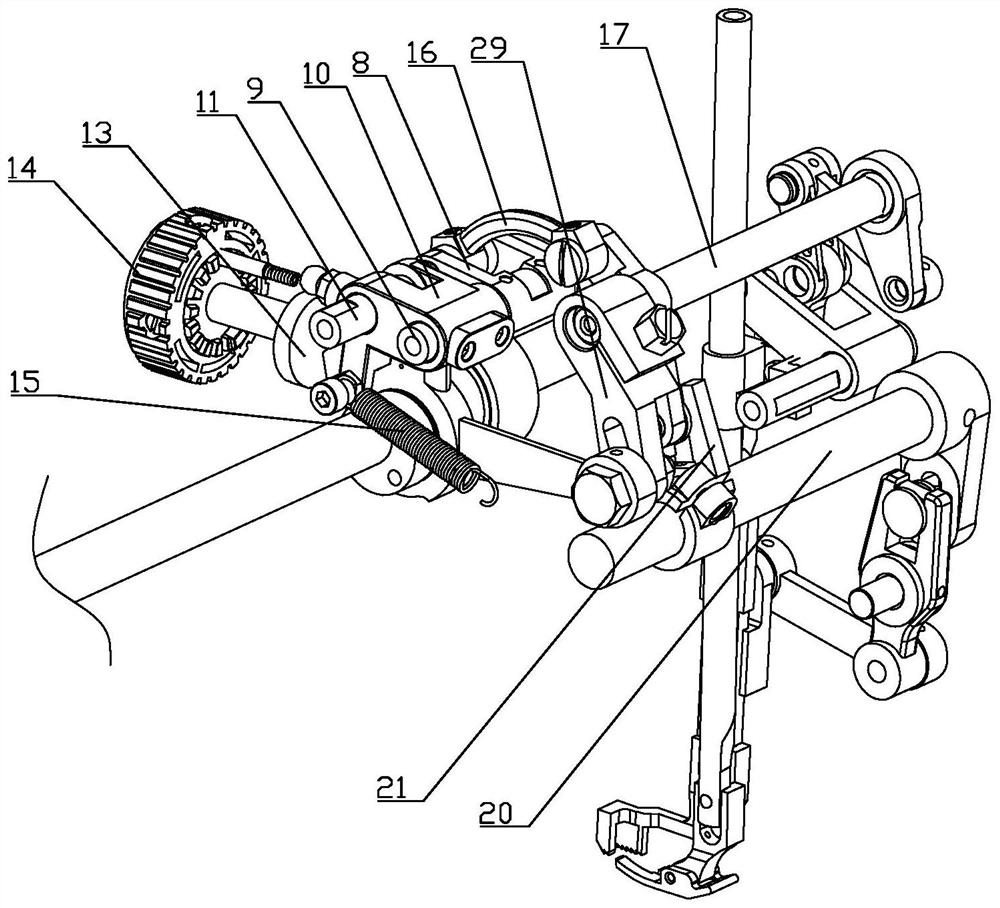 Adjustable differential feeding mechanism