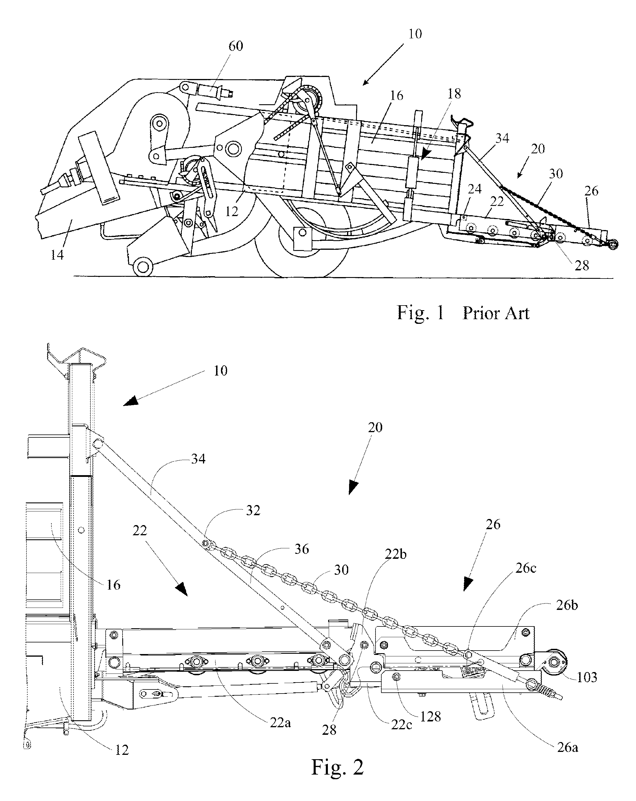 Square baler and a related control method