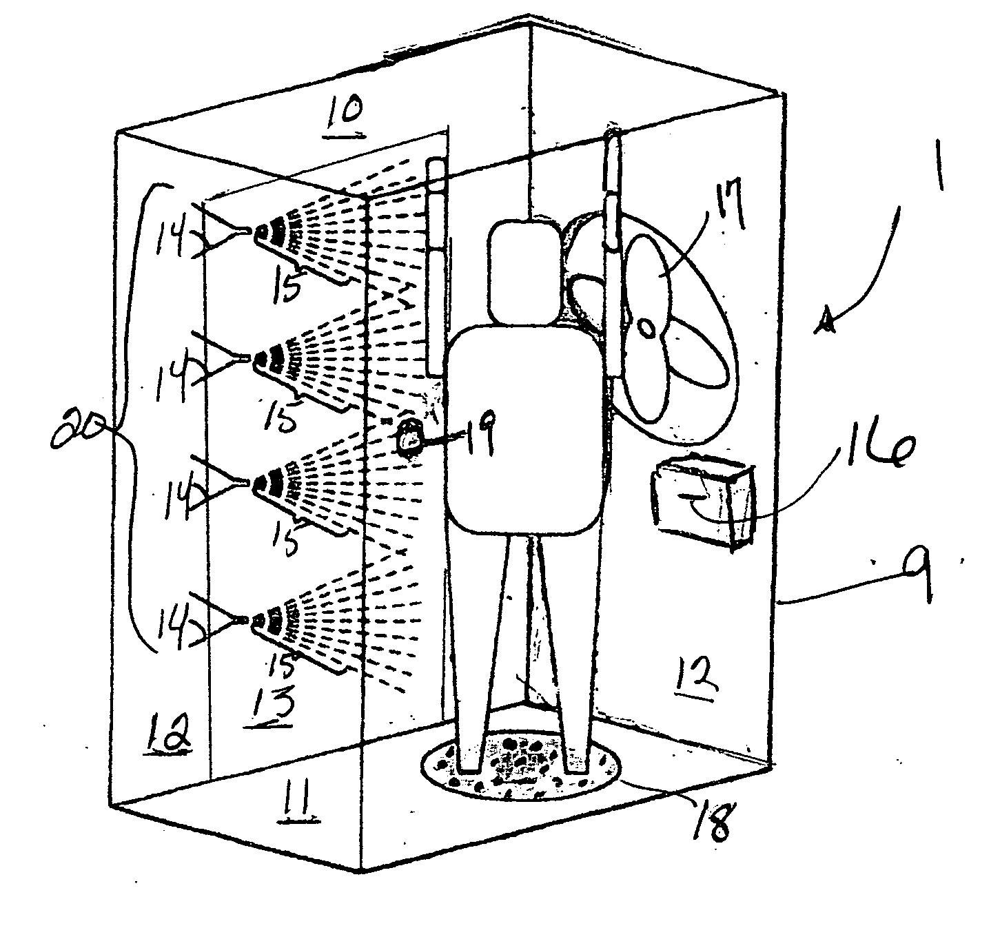 Coin operated suntan lotion spray machine