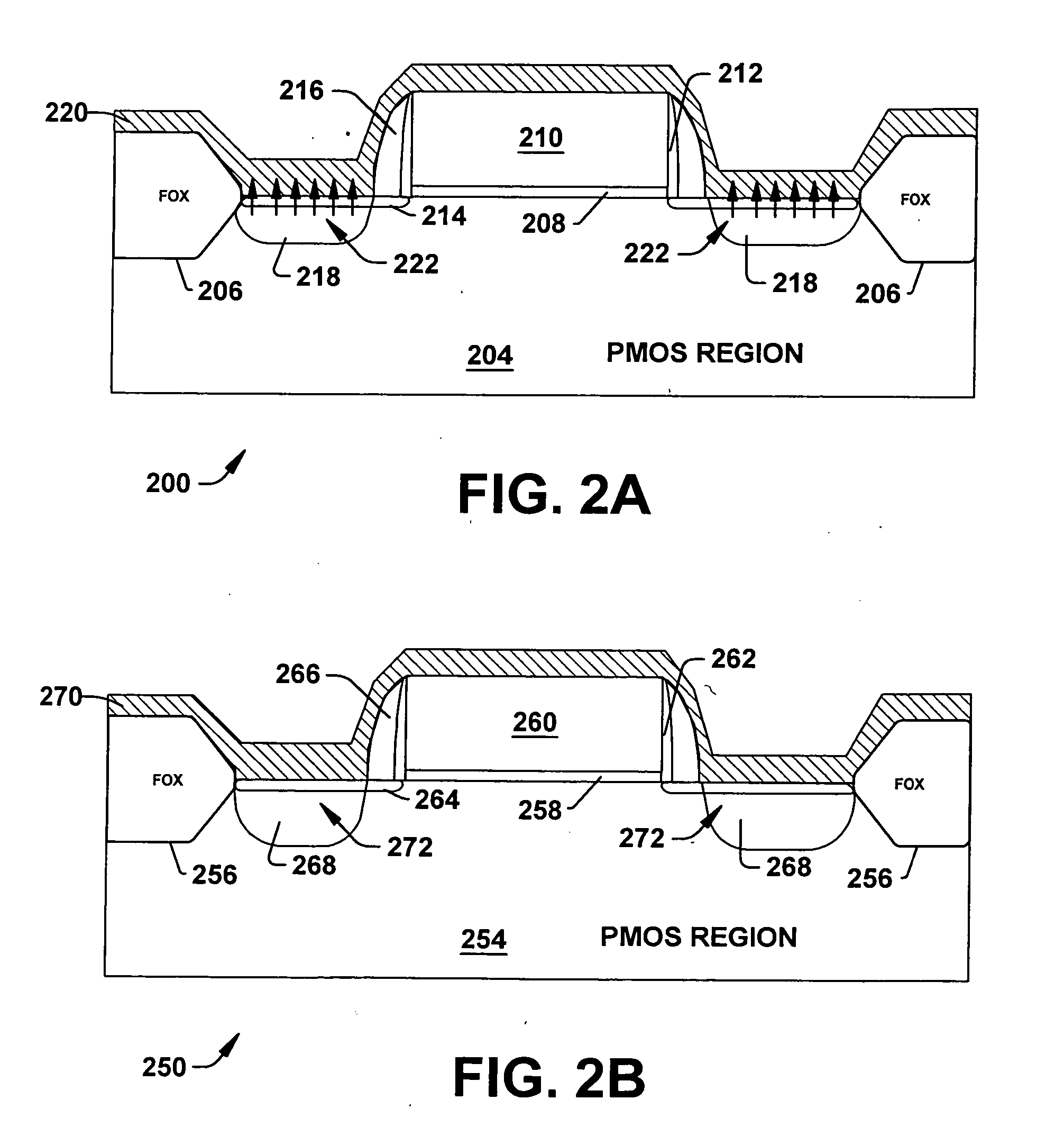 Method to strain NMOS devices while mitigating dopant diffusion for PMOS using a capped poly layer